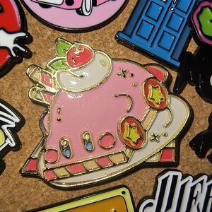 Cute Pink Dessert Hamster Enamel Pin - Brand Kirby Video Game Nintendo
